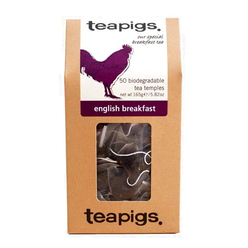 teapigs Black Tea Bags Made With Whole Leaves Pack of Tea Bags, english breakfast, 50 Count (5423)