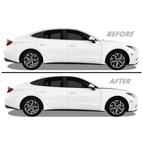 SlickMod Chrome Delete Blackout Vinyl Overlay for 2020-2022 Hyundai Sonata Window Trim (Gloss Black)
