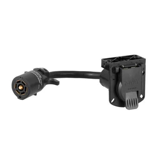 CURT 57003 LED-Compatible 7-Way RV Blade Vehicle-Side Trailer Wiring Adapter