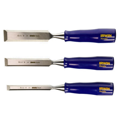 Irwin Tools Irwin 1769179 3-Piece Woodworking Chisel Set (1/2-, 3/4-, and 1-inch)