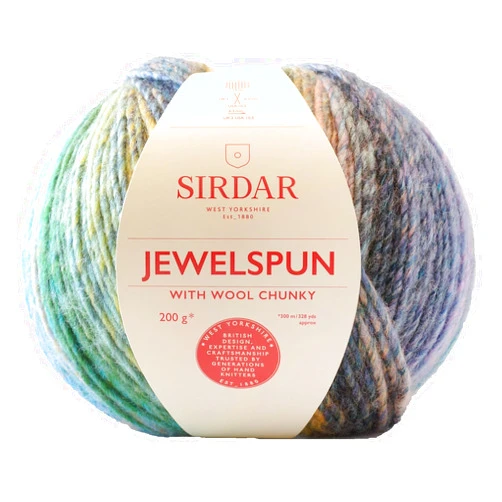 Sirdar Jewelspun Chunky with Wool - Shimmering Sea Glass (200) - 200g