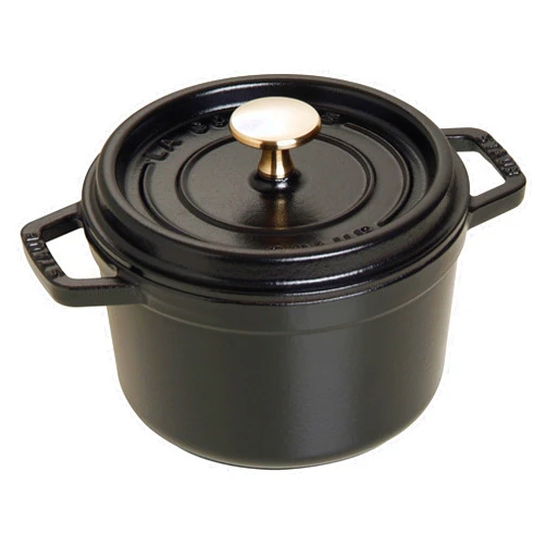 Staub 1101625 Round Cocotte Pot, 16 cm, Matt Black by Staub