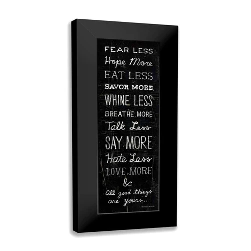 ArtDirect Mullan, Michael 11x24 Black Modern Framed Art Print Titled: All Good Things