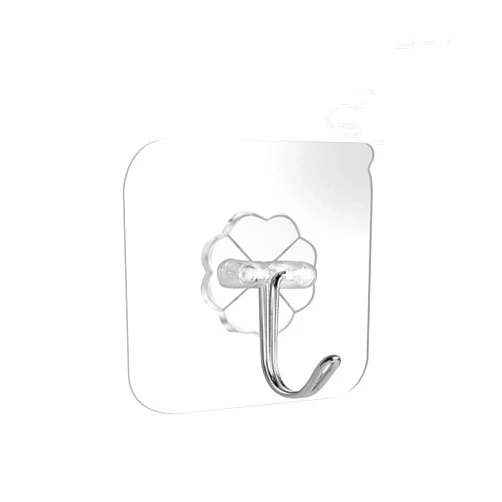 WINBOB Wall Hooks for Hanging 15lb(Max) Heavy Duty Self Adhesive Hooks Transparent Waterproof Sticky Hooks for Keys Bathroom Shower Outdoor Kitchen Door Home Improvement Utility Hooks 20Pack