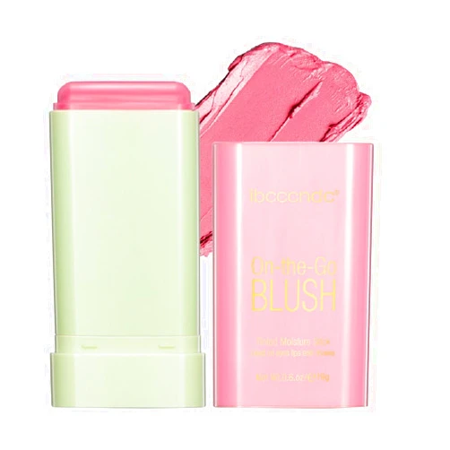 WenFeng Multi-Use Makeup Blush Stick,Cream Blush Stick,Solid Moisturizer Stick,Waterproof Natural Nude Makeup,Tinted Solid Moisturizer Stick for Eyes Lips Cheek (1#Shy Pink)