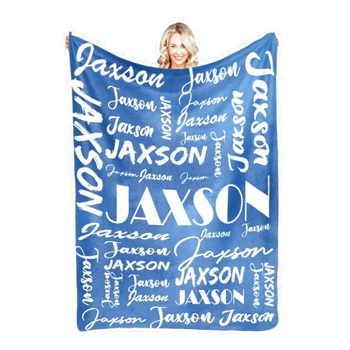 Dr.TOUGH Personalized Name Blanket for Kids Adults Custom Blanket with Name Personalized Blankets and Throws Super Soft Flannel Blankets Gifts for Chrismas Birthday