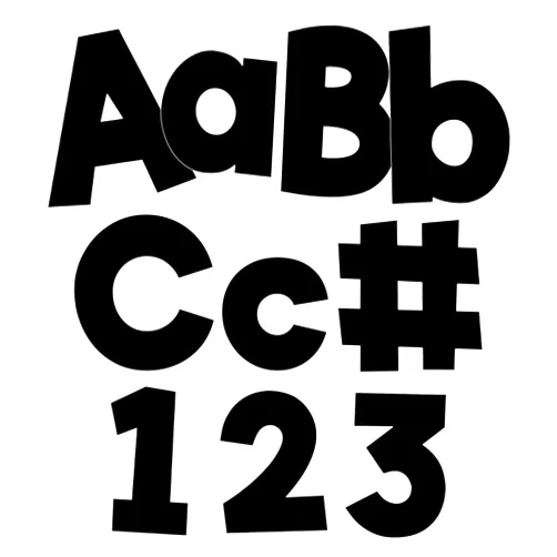 Carson Dellosa Education Carson Dellosa 219-Piece Black Cutout Letters, 4