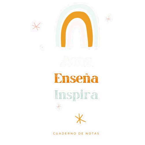 Inspiring Notes Cuaderno de notas ideal maestra: Enseña ama inspira: Regalo original para maestro, tamaño A5, interior a rayas (Spanish Edition)