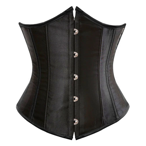 Kranchungel Underbust Corsets for Women Black Corset Top Waist Trainer Fashion Bustier Plus Size Corset