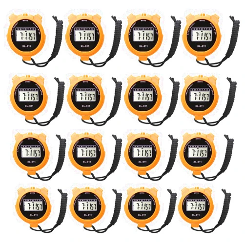 HYNNIO 16-Pack Multi-Function Electronic Digital Sport Stopwatch Timer, Large Display with Date Time and Alarm Function, Sports Coaches Fitness Coaches and Referees