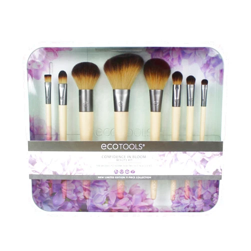 EcoTools-Cruelty Free Confidence in Bloom Brush Set-Cruelty Free Synthetic Taklon Bristles, Recycled Packaging, Recycled Aluminum Ferrules
