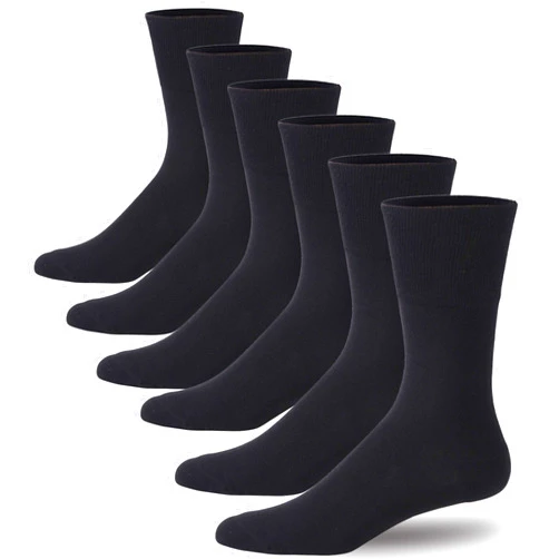 Forcool Non-Binding Cushion Crew Cotton Diabetic Socks for Men and Women, M/L/XL, 3/6 Pairs