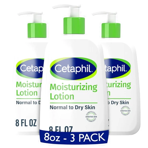 Cetaphil Face & Body Moisturizer, Hydrating Moisturizing Lotion for All Skin Types, Suitable for Sensitive Skin, 8 oz, Pack of 3