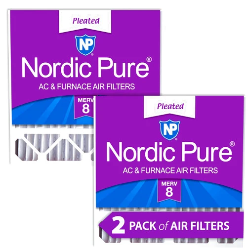 Nordic Pure 20x20x5 (19_5/8 x 19_7/8 x 4_3/8) Honeywell/Lennox Replacement MERV 8 Air Filters 2 Pack