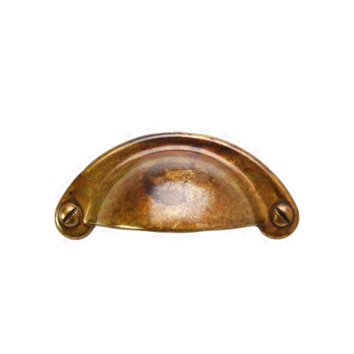 Marella Design 15124Z06400.03 Classic Cup Bin Pull - 2 15/16 inch x 1 1/4 inch in Antique Brass