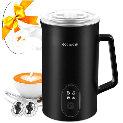 GOGENGEN Milk Frother, GOGENGEN 4-in-1 Milk Frother and Steamer,12.5oz/355ml Automatic Hot and Cold Foam Maker and Milk Warmer for Latte, Cappuccinos, Macchiato