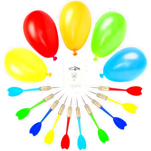 LovesTown 510PCS Dart Balloon Game Set, Carnival Games for Kids & Adults, Outdoor Party Game for Backyard, Birthdays & Family Reunions, Includes 500 Balloons & 10 Darts