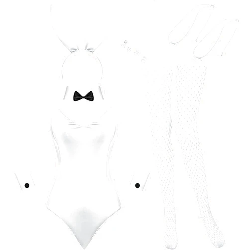Geyoga Halloween Anime Womens Bunny Costume One Bodysuit Bunny Headband Stockings Set Rabbit Outfit for Christmas Costume
