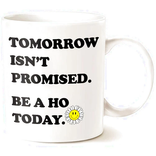 Bobalife Bubble tea in the making CavaStar Tomorrow Isn't Promised, Be A Ho Today, Sarcastic Mug, Sarcastic Quote, Funny Mug, Motivational Mug, Best Friend Gift, Funny Coffee Mug White 11oz Or 15oz Ceramic Mug