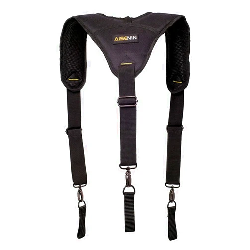 AISENIN Heavy-Duty Tool Belt Suspenders for Men, 3 Point Padded Suspenders Construction Suspender for Tool Belt