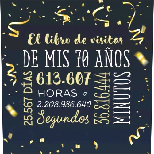 BetterNotes Cumpleaños El libro de visitas de mis 70 años: Decoración para celebrar una fiesta de 70 cumpleaños – Regalo para hombre y mujer - 70 años - Libro de firmas para ... y fotos de los invitados (Spanish Edition)