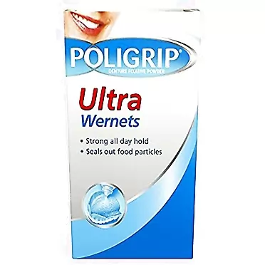 Solodate Polygrip Wernets Ultra Denture Fixative Powder, 40 g, Pack of 6