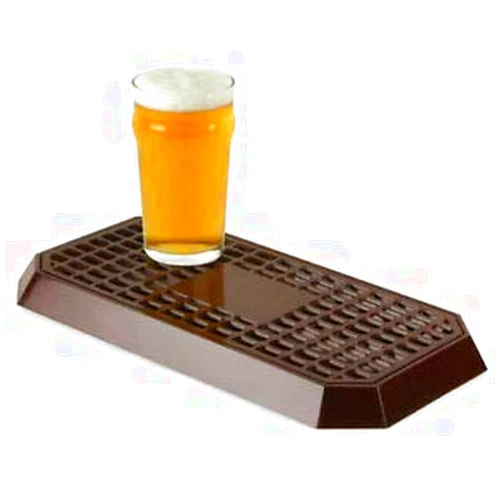 Chabrias Ltd kajkey Chabrias Ltd Uni Bar Rectangular Plastic Drip Tray & Ice Bucket Essential For Nightclub Pub Restaurant (Brown)