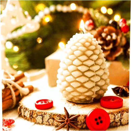 HCDMRE Pine Cones Candle Molds for Candle Making, 3D Pine Cones Candle Mold, Candle Silicone Mold for Resin Casting Epoxy Mold for Making Wax Candles, Soaps, Polymer Clay, Crafts