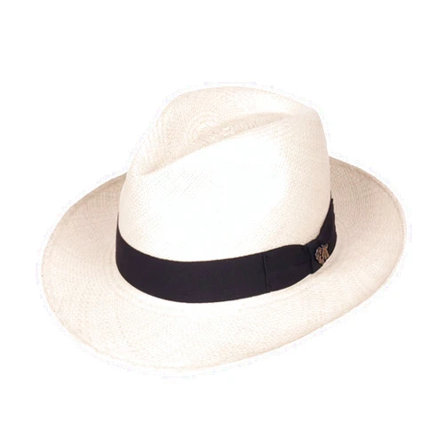Bigalli Classic Panama Hat for Women Men, Sun Hat for Men Center Dent, Grosgrain Ribbon Toquilla Straw Grade 3 UV SPF 30
