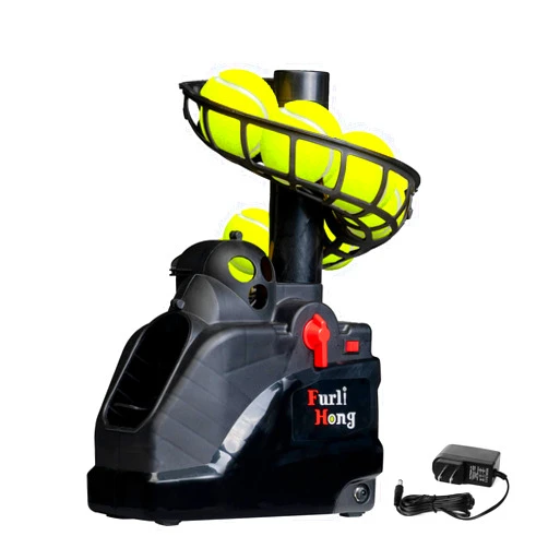 Furlihong 6802BH 2 in 1 Baseball & Tennis Ball Launcher Machine, Adjustable Launching Speed, Powered by Battery or AC Adapter, Stacker Extendable, for Kids