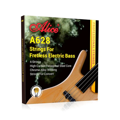 Alice Flatwound Bass Guitar Strings - Coated Hexagonal High Carbon Steel Core Bass Strings - For Bass Guitar 4 String - 45-100 Gauge