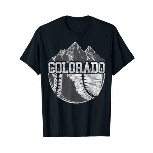 Colorado Mountain State Hiking Family Vacation Tee Colorado Baseball Fan Tee Vintage Rocky Mountains T-Shirt