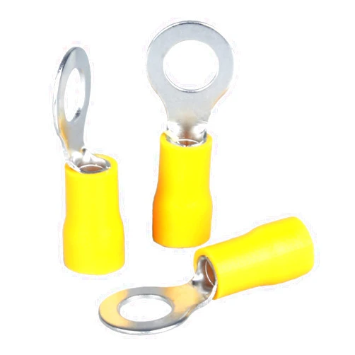 DIANQI 50Pcs Insulated Ring Terminal 10-12AWG Cable Crimp Terminal, 3/8