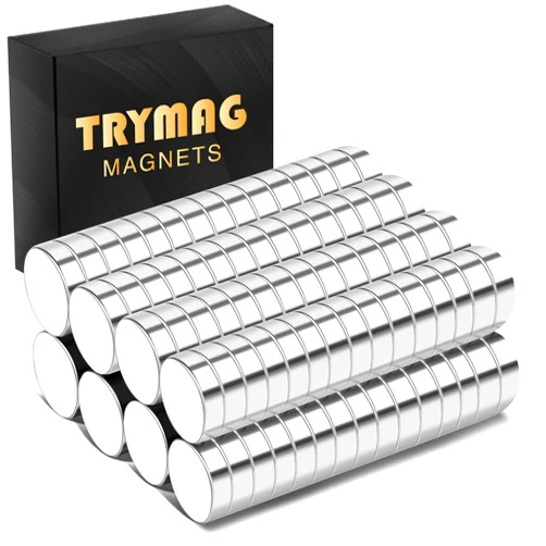 TRYMAG Small Neodymium Magnets, 120 Pcs 6x2MM Tiny Rare Earth Magnets for Whiteboard, Small Round Disc Magnets for Fridge, Crafts, DIY, Science, Office Magnets