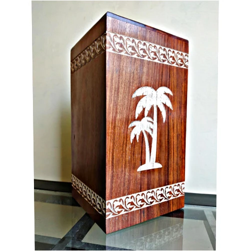 A-F LUXURY HANDICRAFTS Trees Urns for Human Ashes | Funeral Cremation Handmade Full Size 220 Cubic in Urn Palm Trees Ocean Urn, Tree Scenes, Gift Decorative 100% Quality, Standard