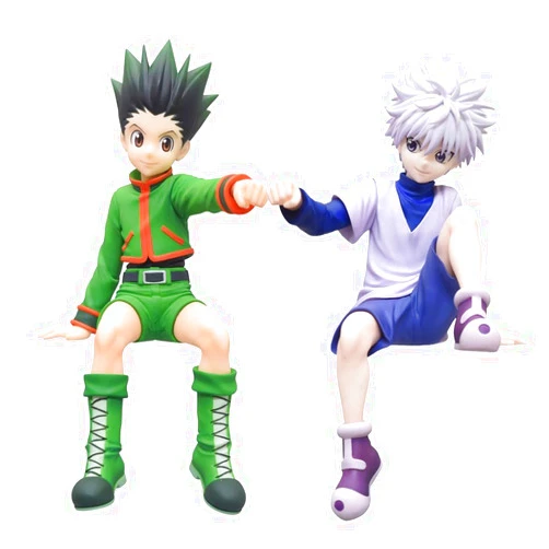 YLEAFUN Killua Zaoldyeck Gon Freecss Figure Anime Statue PVC Model 12cm Action Figure Collectible Decoration Ornaments
