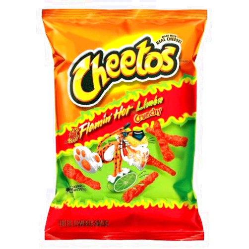 Cheetos Crunchy Flamin' Hot Limon, 9oz Bags (Pack of 8)