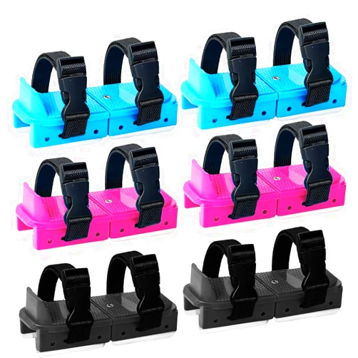 Adboros 3 Pair Toddler Ice Skates Kids Ice Skates Adjustable Double Runner Ice Skates Fastener Straps Double Blade Ice Skates for Winter Toddler Training Shoes Beginner