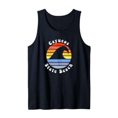 Cayucos State Beach California Spring Break Shop Cayucos State Beach California CA Wave Vacation Souvenir Tank Top