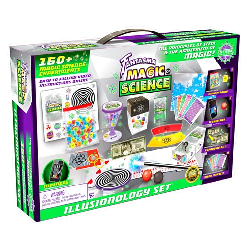 Fantasma Magic of Science Illusionology STEM Based Magic Set - Over 150 Science Experiments and Tricks, Blue