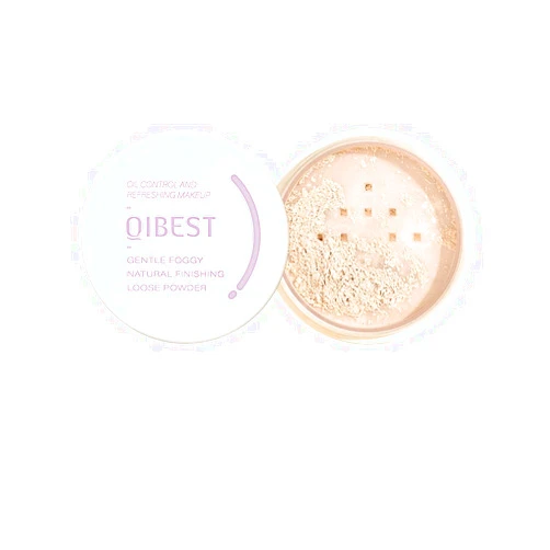 QiBest Icy Loose Powder Mint Loose Powder is not easy to take off makeup Concealer Setting Powder Translucent Matte Protection Moisturizes and protects the skin (C)