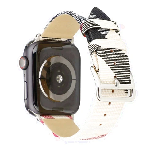MeShow 49mm 45mm 44mm 42mm Tartan Plaid Style Replacement Strap Wrist Band with Metal Adapter Compatible for Apple Watch Series 8 7 SE 6 5 4 3 2 1/Ultra(Not fit for 38mm/40mm/41mm Apple Watch)