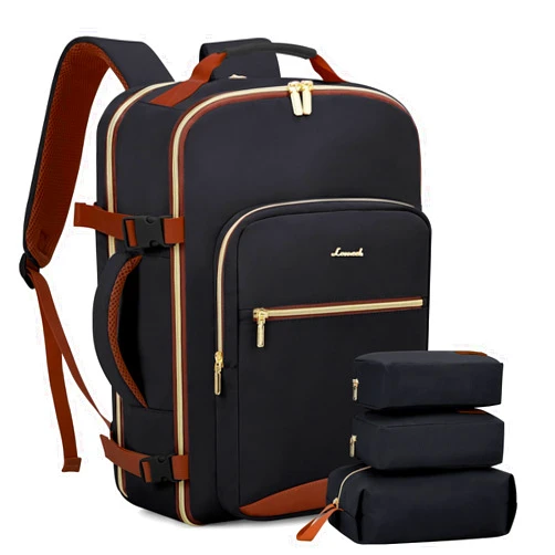 LOVEVOOK 40L Travel Backpack for Women & Men, Large Carry on Backpack for Airplanes with 3 Packing Cubes, TSA Personal Item Travel Bag fits 17