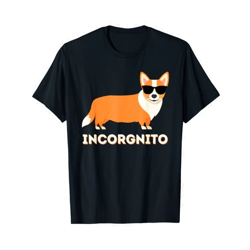 Funny Corgi Shirts Incorgnito - Funny Welsh Corgi Owner Dog Lover T-Shirt