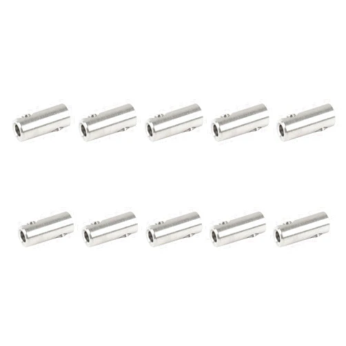 HarParBar 10Pcs Wire Rope Clips 2mm Stainless Steel Wire Rope Thimble Wire Rope Cable Clamp Wire Rope Lock with End Screw Stopper for Cable Fittings