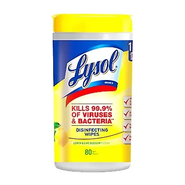 Lysol Disinfecting Wipes, Lemon & Lime Blossom, 80ct