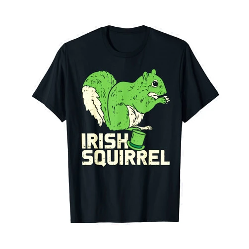 BoredKoalas Funny St. Patrick's Day Shirts Irish Green Irish Squirrel Cute St Patricks Day Animal Lover Gift T-Shirt