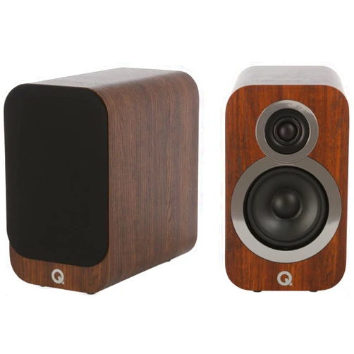 Q Acoustics 3010i Compact Bookshelf Speakers Pair English Walnut - 2-Way Reflex Enclosure Type, 4