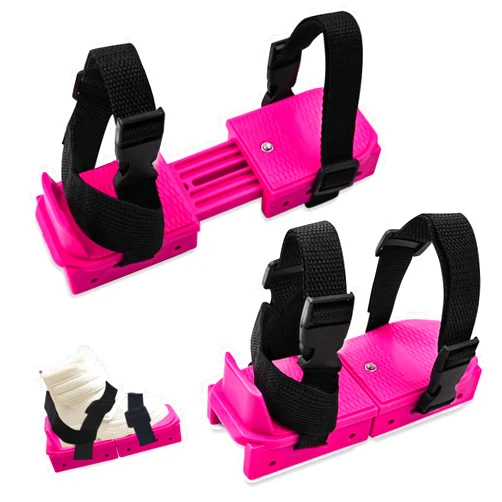 Voccos Upgraded Toddler Ice Skates with 3Pcs Hook and Loop Fastener Clip on Straps Adjustable Kids Ice Skates Double Runner Ice Skating Shoes for Girls Boys Children Baby Beginner Junior Skater Training