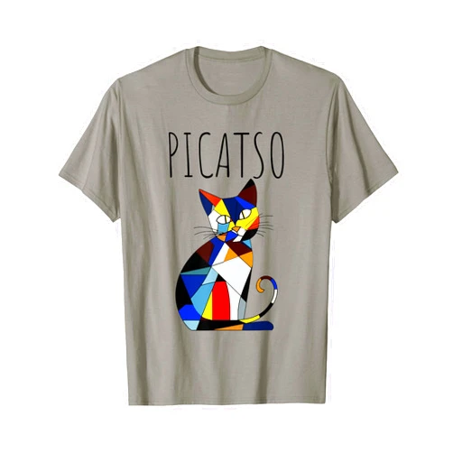 O Miller Made That Picatso Abstract Geometric Cat Design for Funny Art Lovers T-Shirt